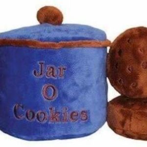 Loopies Jar O Cookie Medium 7" Soft Dog Toy With Cookies NEW